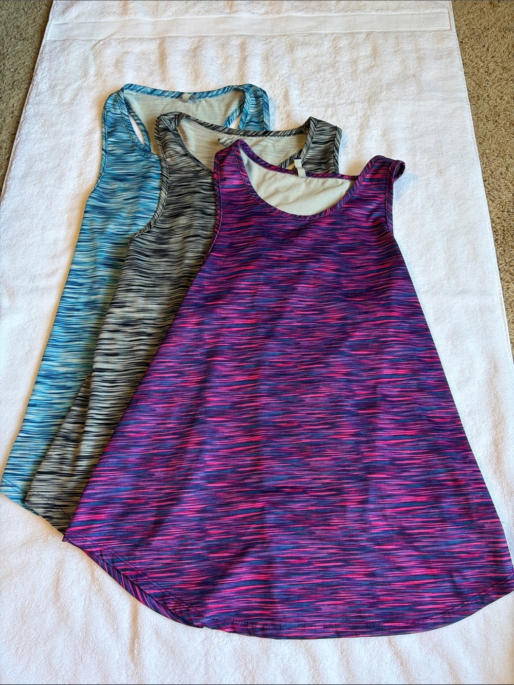 Women’s Maternity BabyDoll Space-Dye Racerback Tank Tops